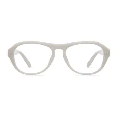 Aviator White Eyeglasses
