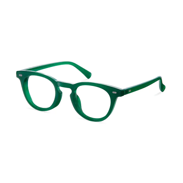 Round Green Eyeglasses