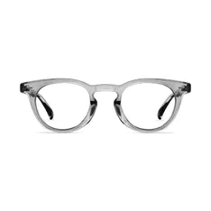 Round Transparent Gray Eyeglasses
