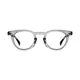 Round Transparent Gray Eyeglasses