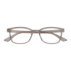 Rectangle Transparent Gray Eyeglasses