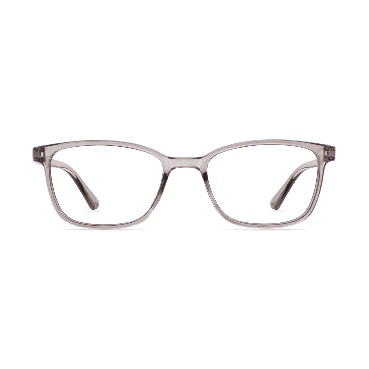 Rectangle Transparent Gray Eyeglasses