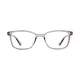 Rectangle Transparent Gray Eyeglasses