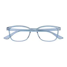 Rectangle Transparent Blue Eyeglasses