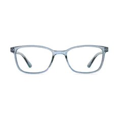 Rectangle Transparent Blue Eyeglasses