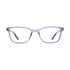 Rectangle Transparent Purple Eyeglasses
