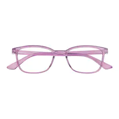 Rectangle Transparent Purple Eyeglasses