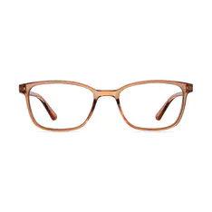 Rectangle Light Brown Eyeglasses