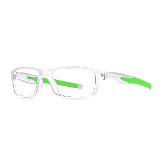 Rectangle Green Sport Eyeglasses