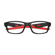 Rectangle Black/Red Sport Eyeglasses