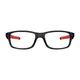 Rectangle Black/Red Sport Eyeglasses
