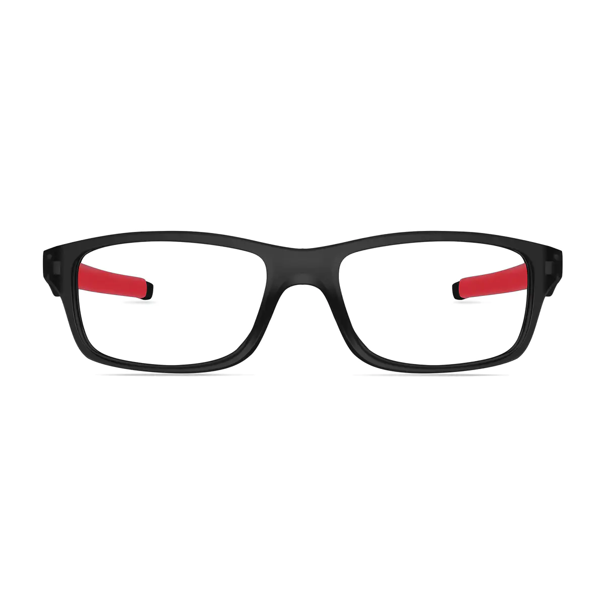Rectangle Black/Red Sport Eyeglasses