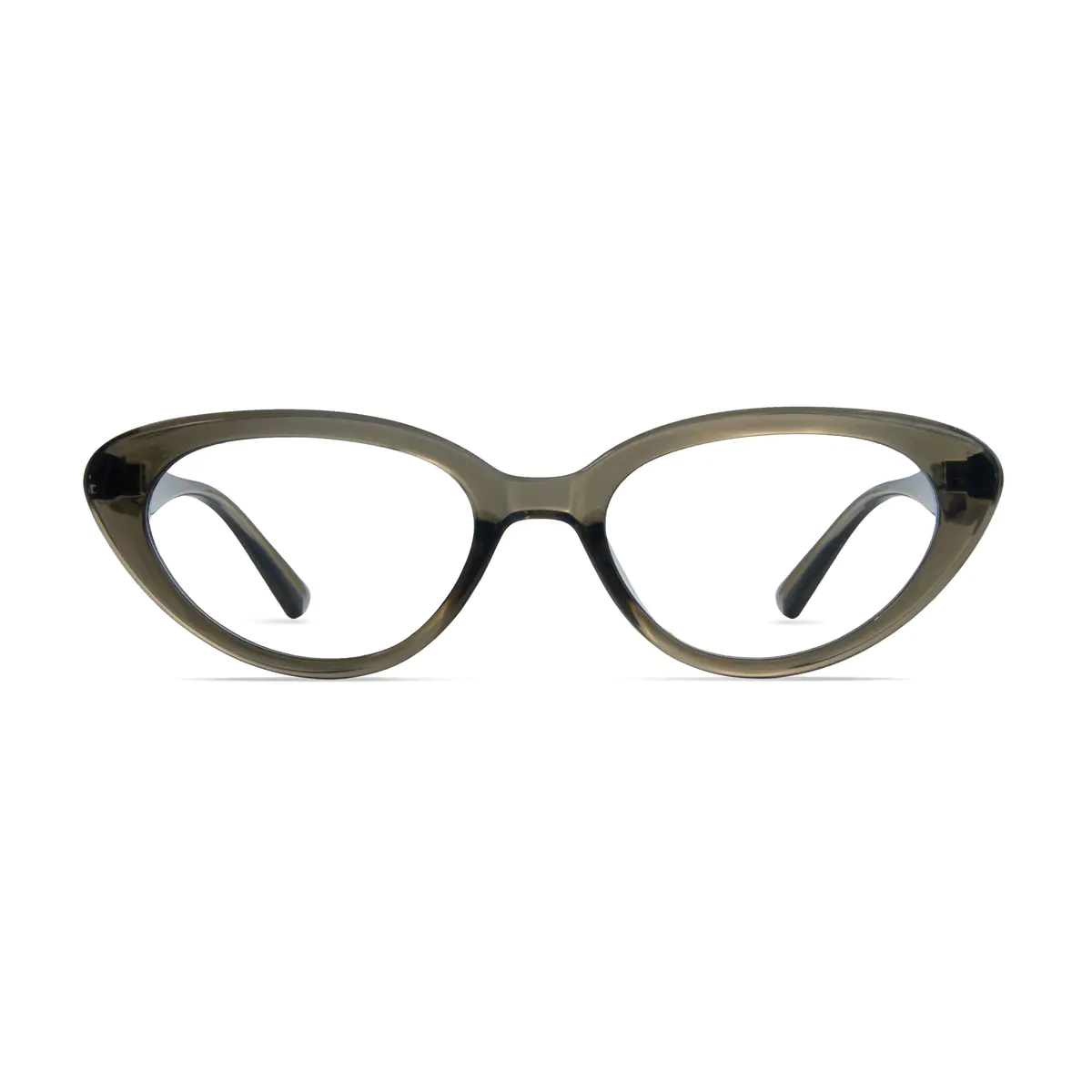 Cat-eye Transparent Green Eyeglasses