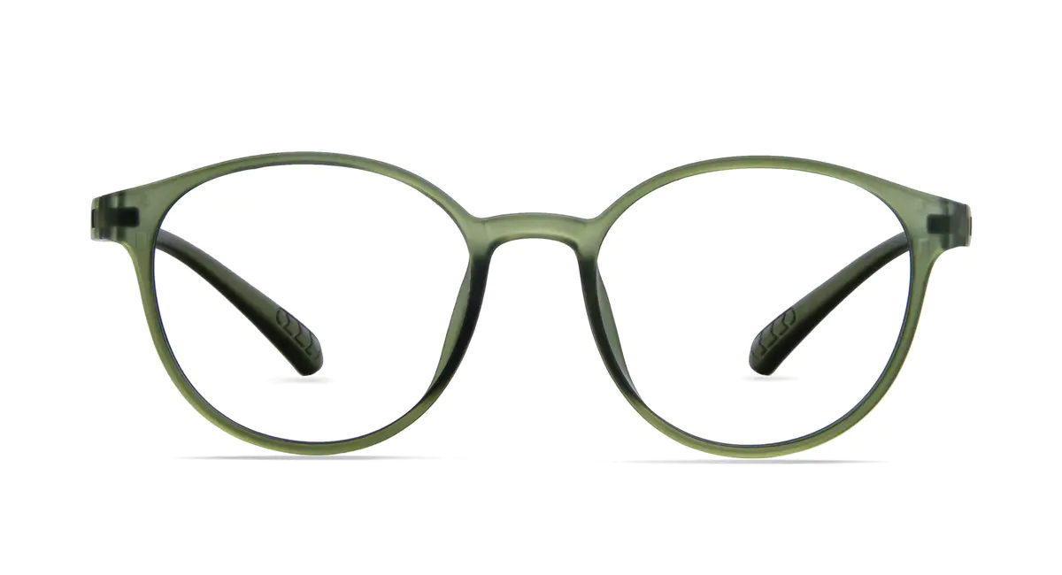 Round Light Green Eyeglasses