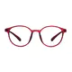 Round Transparent Red Eyeglasses