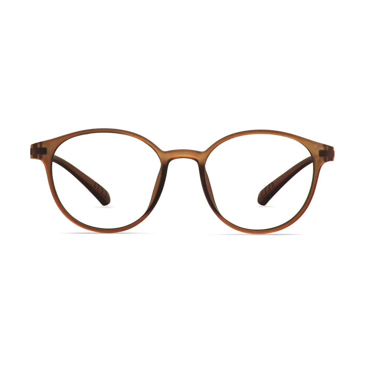 Round Light Brown Eyeglasses