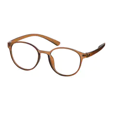 Round Light Brown Eyeglasses