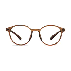 Round Light Brown Eyeglasses