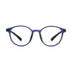 Round Transparent Blue Eyeglasses