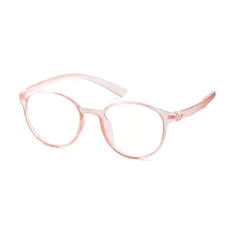 Round Transparent Pink Eyeglasses