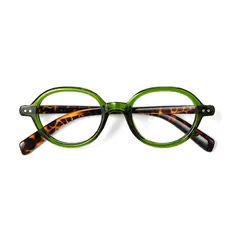 Round Green Eyeglasses