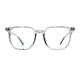 Square Transparent Gray Eyeglasses