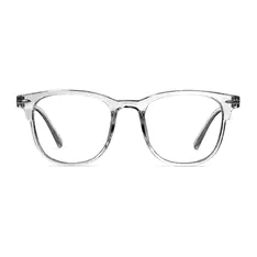 Square Transparent Gray Eyeglasses