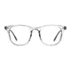 Square Transparent Gray Eyeglasses