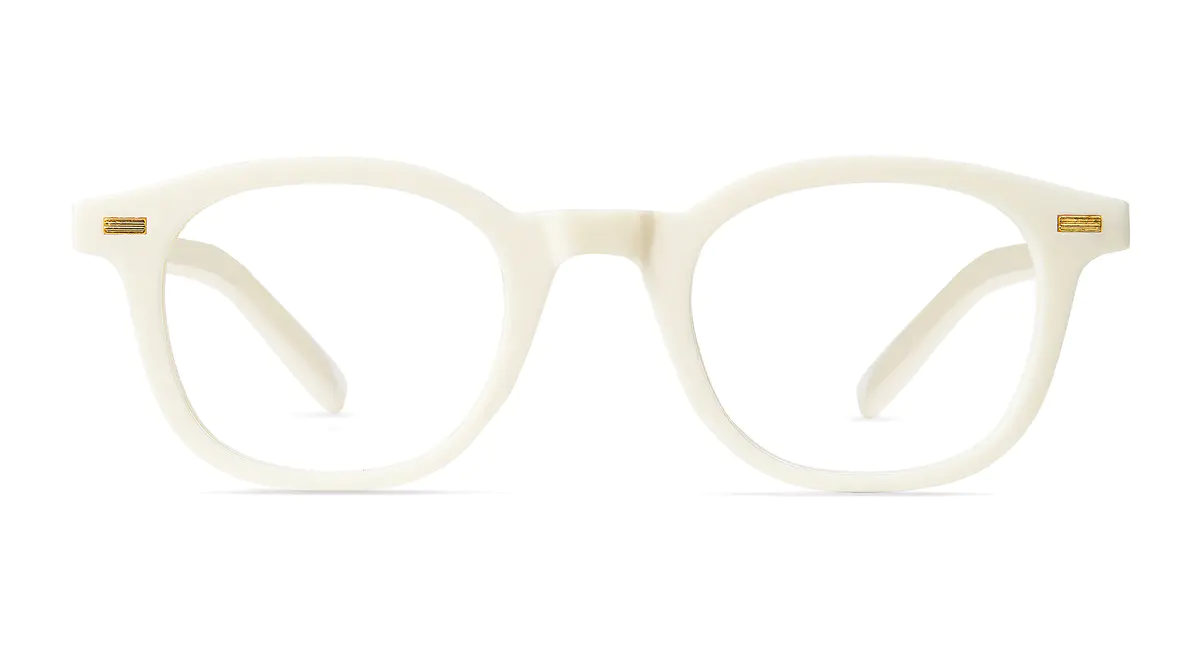 Square White Eyeglasses