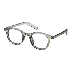 Square Transparent Gray Eyeglasses