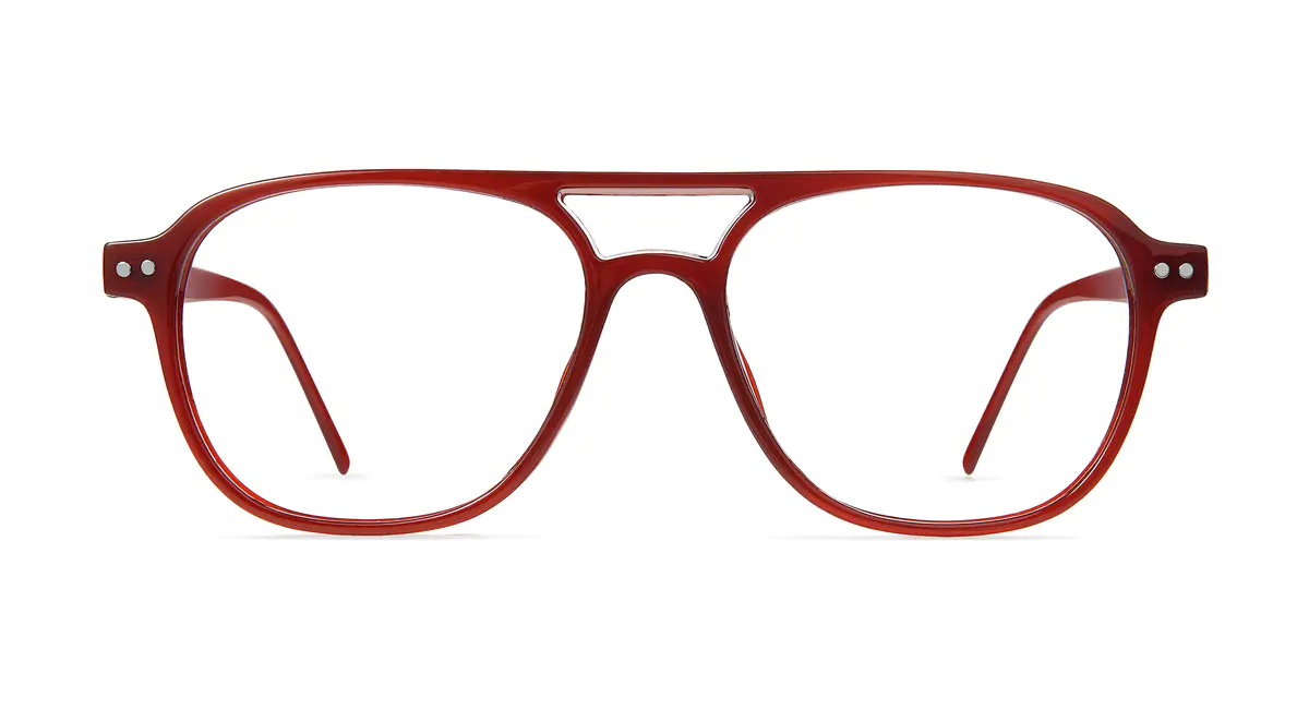 Aviator Red Eyeglasses