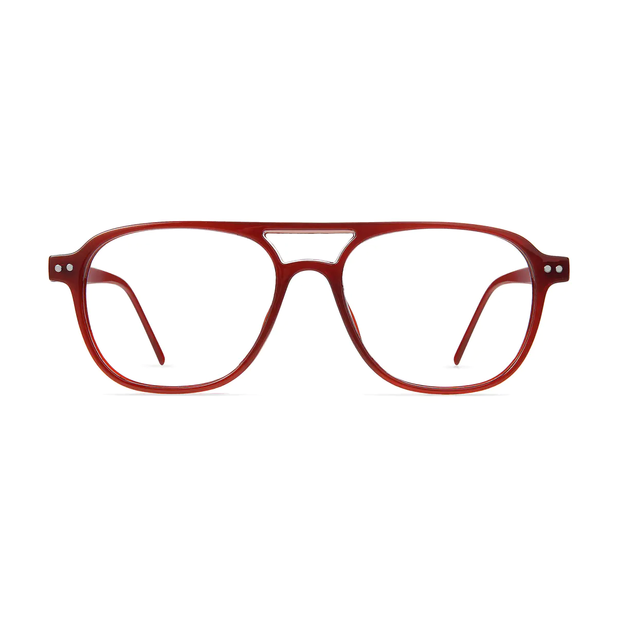 Aviator Red Eyeglasses