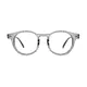 Round Transparent Gray Eyeglasses