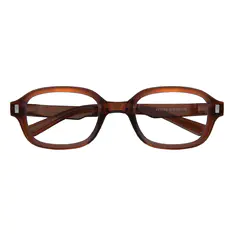 Rectangle Transparent Amber Eyeglasses