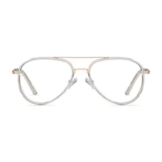 Aviator Gold Eyeglasses