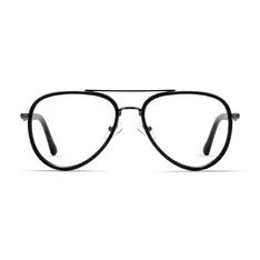 Aviator Matte Black Eyeglasses