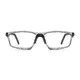Rectangle Transparent Gray Sport Eyeglasses