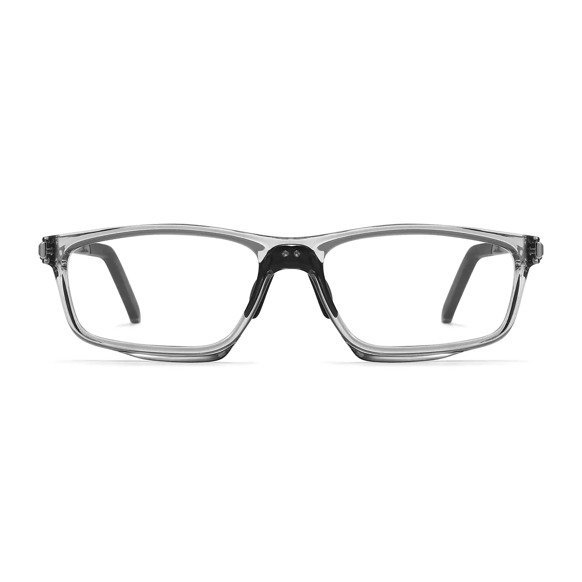 Rectangle Transparent Gray Sport Eyeglasses