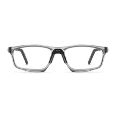 Rectangle Transparent Gray Sport Eyeglasses
