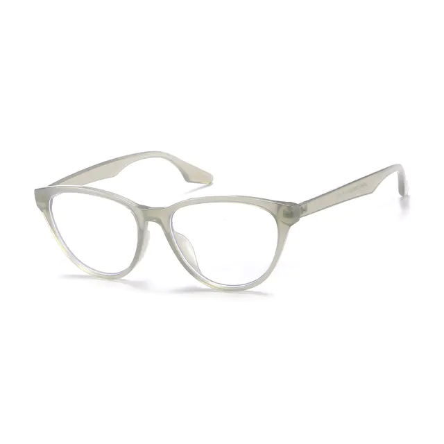 Cat-eye Transparent Gray Eyeglasses