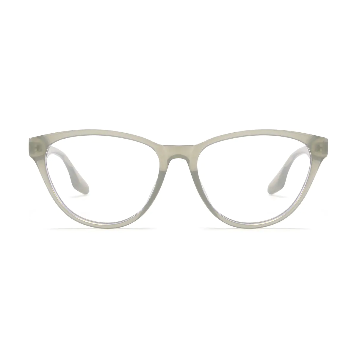 Cat-eye Transparent Gray Eyeglasses