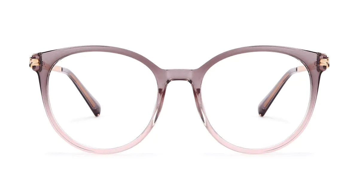 Round Gradient Pink Eyeglasses