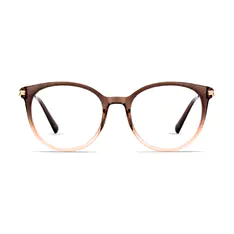 Round Gradient Brown Eyeglasses