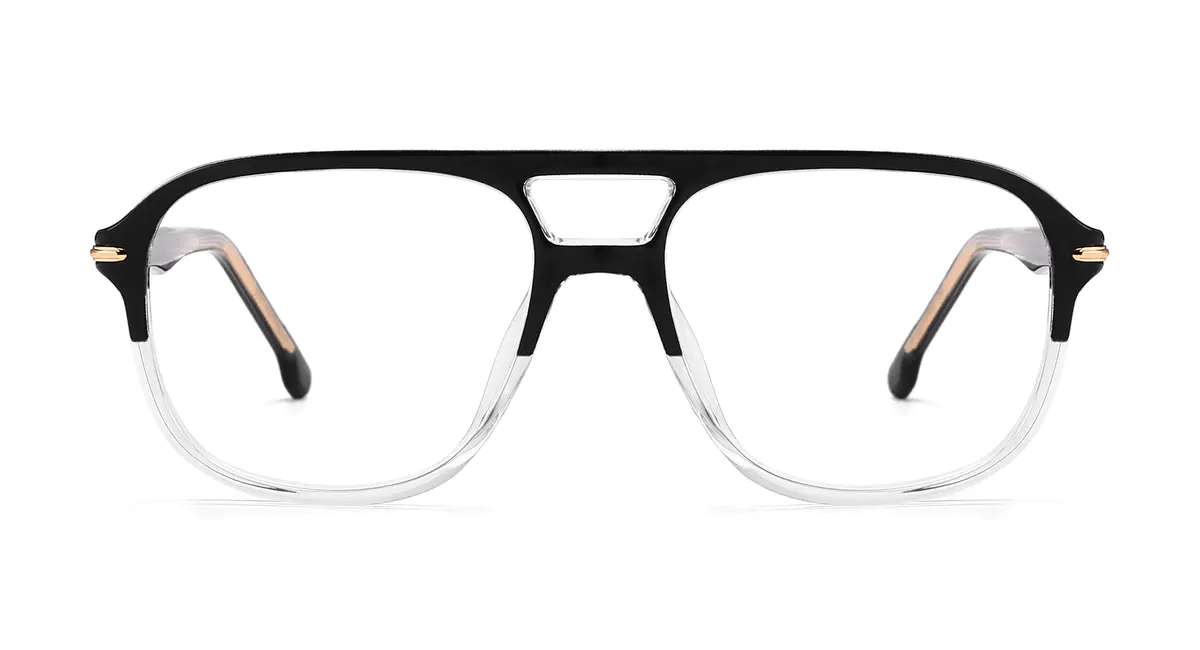 Aviator Black/Clear Eyeglasses