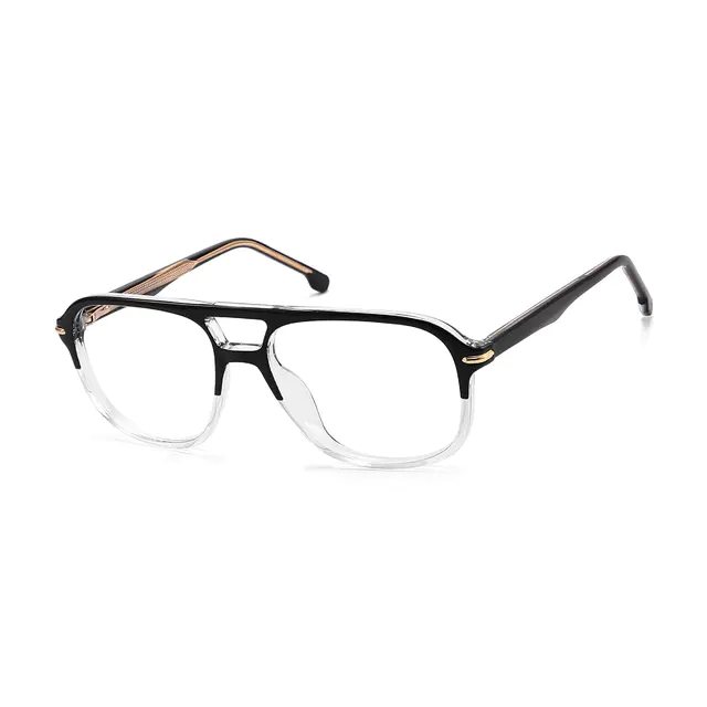 Aviator Black/Clear Eyeglasses