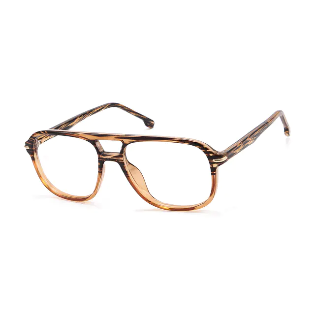 Aviator Striped Eyeglasses