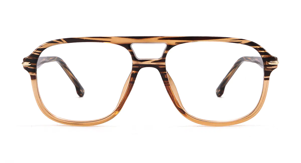Aviator Striped Eyeglasses