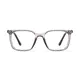 Square Transparent Gray Eyeglasses