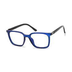 Square Transparent Blue Eyeglasses