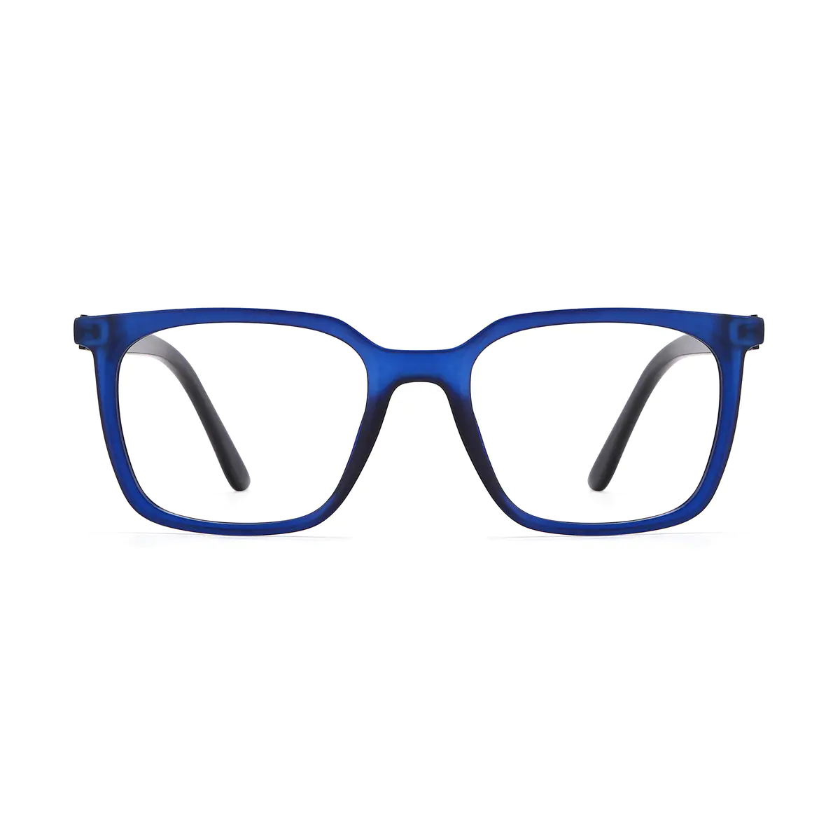 Square Transparent Blue Eyeglasses